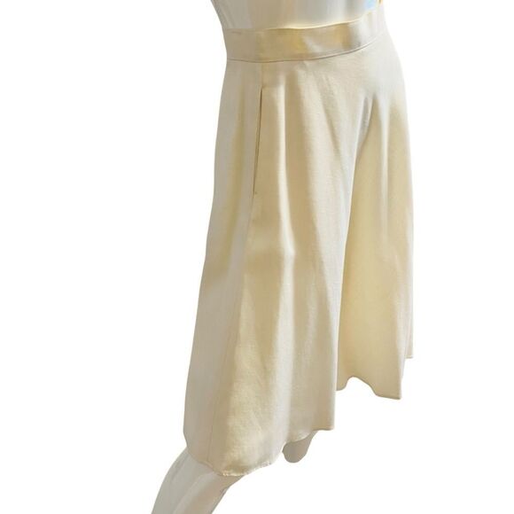 Vintage Elegant Cream Midi Skirt Size 6 - Picture 6 of 9